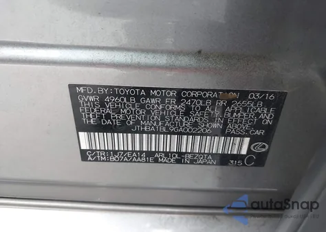 2016 Lexus Gs 200T from USA, damaged, VIN JTHBA1BL9GA002206
